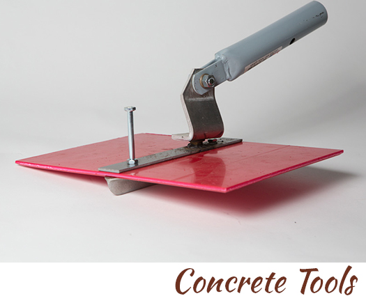 Concrete tools designed by John Czegledi, artist craftsman and concrete finished Courtenay BC
